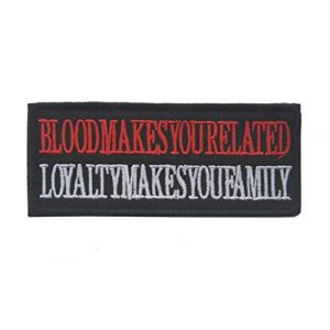 Tactical Embroidery Patch Airsoft Morale Patch 1 Blood Makes You Related Loyalty Makes You Family Embroidery Patch Military Tactical Morale Patch Badges Emblem Applique Hook Patches for Clothes Backpack Accessories