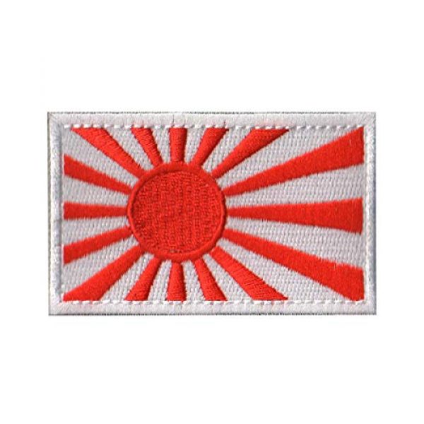 Tactical Embroidery Patch Airsoft Morale Patch 1 Japan Flag Rising Sun Tactical Embroidery Patch Hook & Loop Morale Patch Military Patch for Clothing Accessory Backpack Armband (color3)