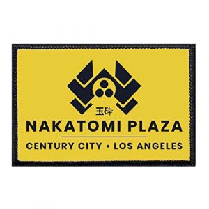 P PULLPATCH Airsoft Morale Patch 1 Nakatomi Plaza Yellow Morale Patch | Hook and Loop Attach for Hats, Jeans, Vest, Coat | 2x3 in | by Pull Patch