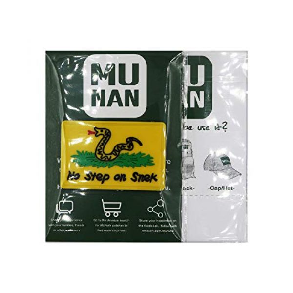 MUNAN Airsoft Morale Patch 6 No Step On Snek Tactical PVC Patch No Step On Snek Badge Sew On Patches Hook-Back Adhesion(Yellow