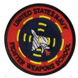 Tactical Embroidery Patch Airsoft Morale Patch 1 TOP Gun Movie FWS Fighter Weapons School Fighter Squadron Tactical Embroidery Patch Hook & Loop Morale Patch Military Patch for Clothing Accessory Backpack Armband