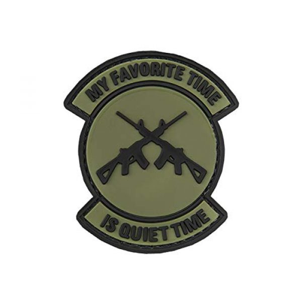 G-Force Airsoft Morale Patch 1 My Favorite Time is Quiet Time PVC Morale Patch - OD Green
