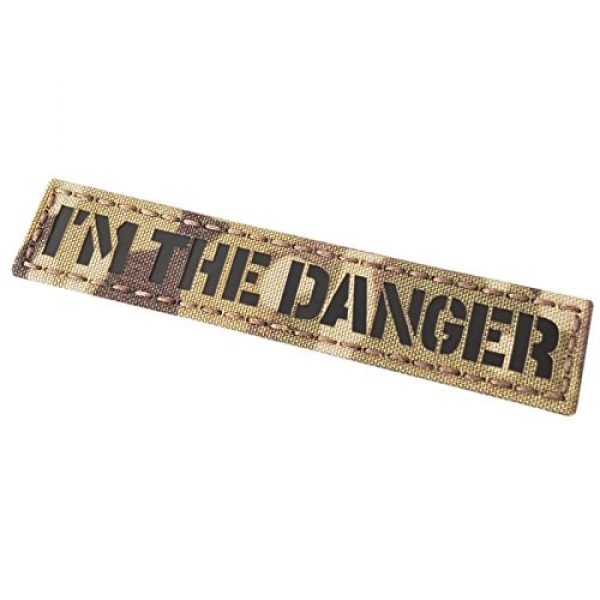 Tactical Freaky Airsoft Morale Patch 1 IR I am The Danger 1x5 Multicam Infrared Name Tag Callsign Morale Tactical Fastener Patch