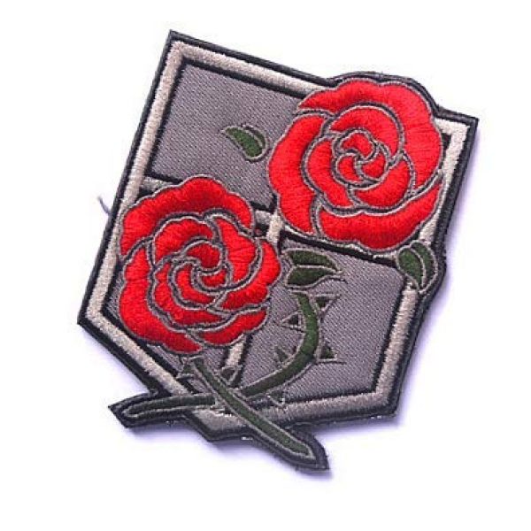 Embroidery Patch Airsoft Morale Patch 3 Attack On Titan Garrison Regiment Large Military Hook Loop Tactics Morale Embroidered Patch(color2)
