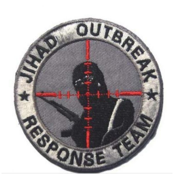 Tactical Embroidery Patch Airsoft Morale Patch 3 Jihad Outbreak Response Team Tactical Embroidery Patch Hook & Loop Morale Patch Military Patch for Clothing Accessory Backpack Armband (6pcs)