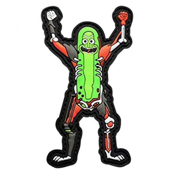 RICK AND MORTY Airsoft Morale Patch 1 RICK AND MORTY Pickle PVC Rubber Hook Fastener Patch