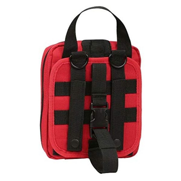 common Tactical Pouch 2 MOLLE Rip Away EMT Medical First Aid IFAK Pouch (Bag Only)- Red