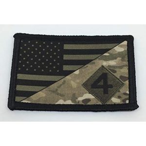 RedheadedTshirts Airsoft Morale Patch 1 Subdued Multicam USMC 4th Marine Division USA Flag Morale Patch Tactical Military. 2x3" Hook Made in The USA Perfect for Your Rucksack, Pack Bag, Molle Gear, Operator hat or Cap!