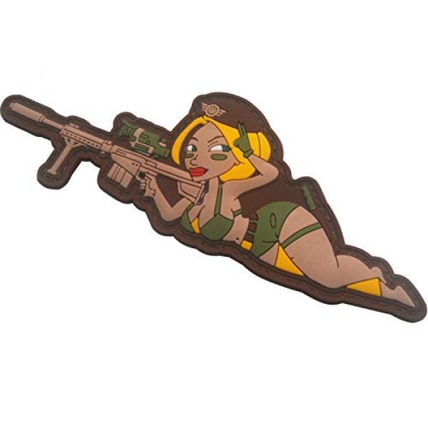 APBVIHL Airsoft Morale Patch 7 Tactical Military Morale Sexy Girl PVC Patches, Beautiful America's Women Soldiers Wear Bikini Patch with Hook Back Adhesion for DIY Halloween Decorations Backpack Clothes Accessories Bundle 3 Pieces