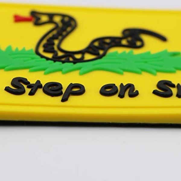 MUNAN Airsoft Morale Patch 3 No Step On Snek Tactical PVC Patch No Step On Snek Badge Sew On Patches Hook-Back Adhesion(Yellow