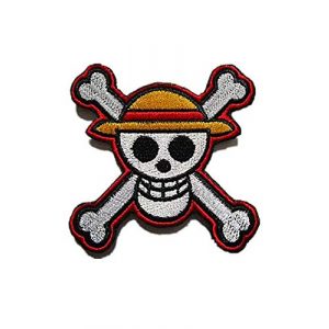Embroidery Patch Airsoft Morale Patch 1 One Piece Japanese Anime' Luffy Skull Military Hook Loop Tactics Morale Embroidered Patch