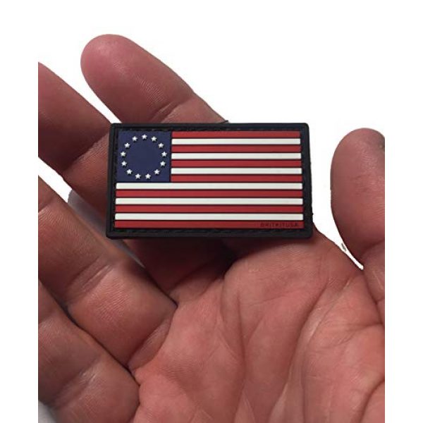 Empire Tactical USA Airsoft Morale Patch 1 MINI BETSY ROSS FLAG 3D PVC MORALE PATCH 2" x 1.25"