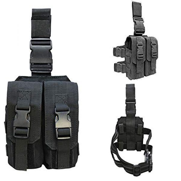 DBM IMPORTS Tactical Pouch 3 Black Molle Tactical Drop Leg 5.56 .223 MAG PALS Pouch Bag Holster Carrier