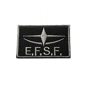Embroidery Patch Airsoft Morale Patch 1 Mobile Suit Gundam Earth Federation Space Force E.F.S.F. Patch Applique Military Hook Tactics Morale Patch