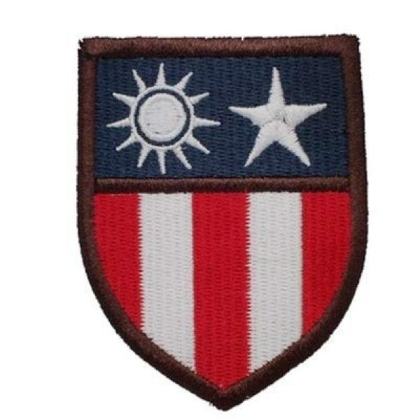Tactical Embroidery Patch Airsoft Morale Patch 2 WWII 14th USAF Flying Tigers CBI China-Burma-India Theater Embroidery Patch Military Tactical Morale Patch Badges Emblem Applique Hook Patches for Clothes Backpack Accessories