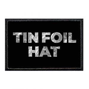P PULLPATCH Airsoft Morale Patch 1 Tin Foil Hat Morale Patch | Hook and Loop Attach for Hats, Jeans, Vest, Coat | 2x3 in | by Pull Patch