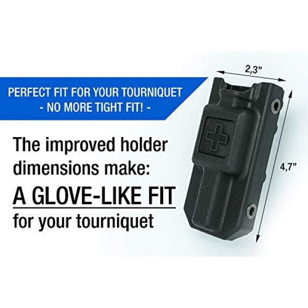Aid&Aim Tactical Tactical Pouch 4 Tourniquet Holder Pouch by Aid&Aim Tactical for Gen7 Tourniquet or Older Gen Tourniquets- Holster Case with Belt Clip Fits Molle Equipment,Police Gear, Duty and Utility Belt up to 2" Wide