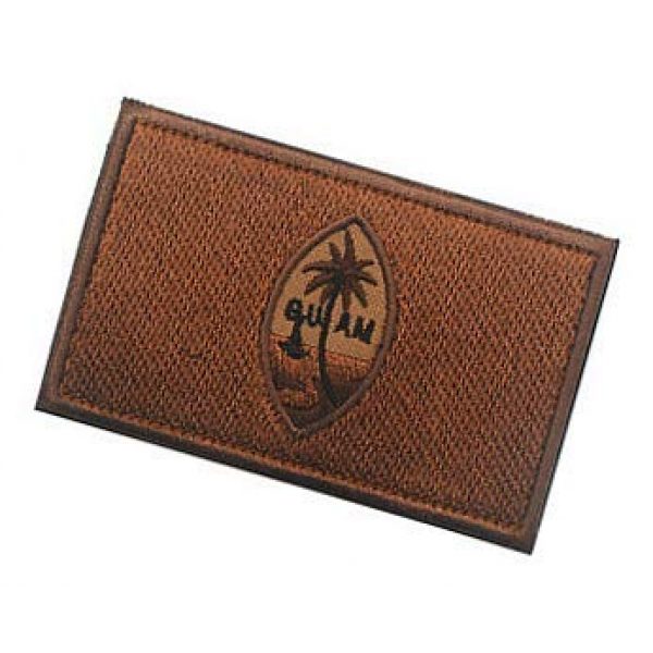 Embroidery Patch Airsoft Morale Patch 3 Guam Flag Patch Military Hook Loop Tactics Morale Embroidered Patch (color1)