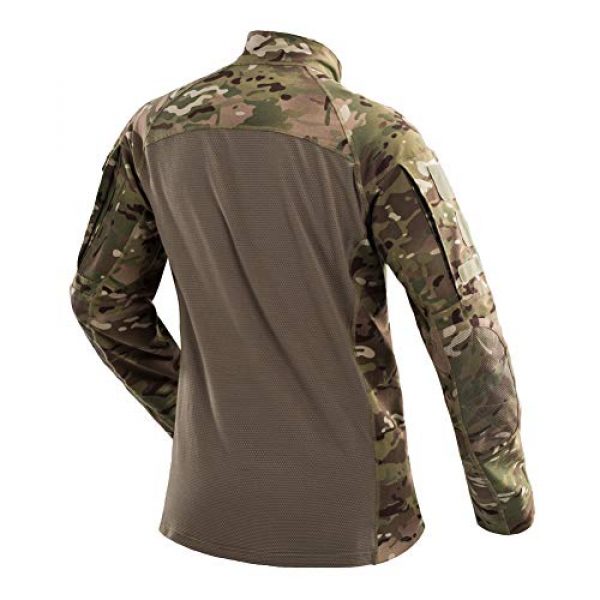 H World Shopping Tactical Shirt 3 H World Shopping Men's Tactical Combat Hunting Military Long Sleeve Shirt with Zipper MC