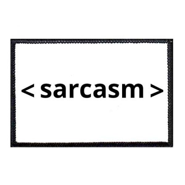 P PULLPATCH Airsoft Morale Patch 1 Sarcasm Morale Patch | Hook and Loop Attach for Hats, Jeans, Vest, Coat | 2x3 in | by Pull Patch