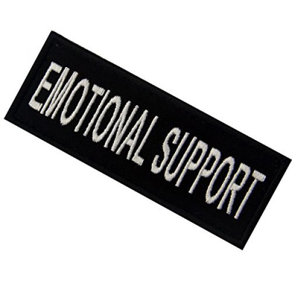 EmbTao Airsoft Morale Patch 4 Emotional Support Service Animal Vests/Harnesses Emblem Embroidered Fastener Hook & Loop Patch, 4 X 1.5 Inch
