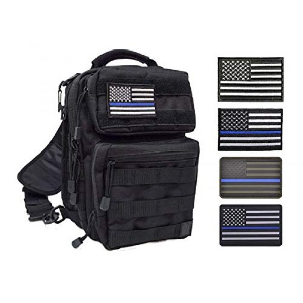 ASA Techmed Airsoft Morale Patch 5 ASA Techmed 4 Pack Black and White US USA Flag Embroidered Patch Military Iron On Sew On Tactical Morale Patch for Hats Backpacks Caps Jackets + More