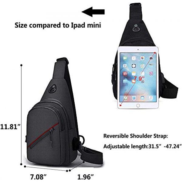 ACOMOO Tactical Backpack 2 ACOMOO Tactical Sling Bag One Strap Crossbody Mini Shoulder Backpack Black2