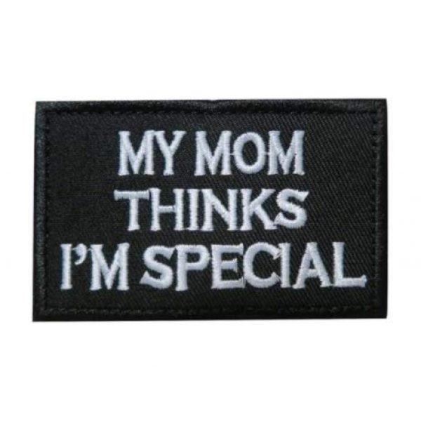 Tactical Embroidery Patch Airsoft Morale Patch 1 My Mum Thinks I'm Special Embroidery Patch Military Tactical Morale Patch Badges Emblem Applique Hook Patches for Clothes Backpack Accessories
