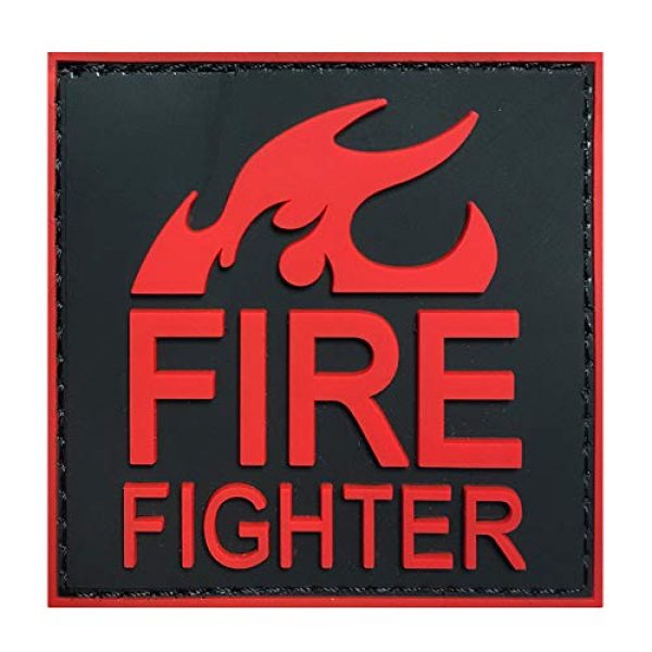 Morton Home Airsoft Morale Patch 1 Morton Home 3D PVC FIRE Tactical Morale Rubber Patch (red)