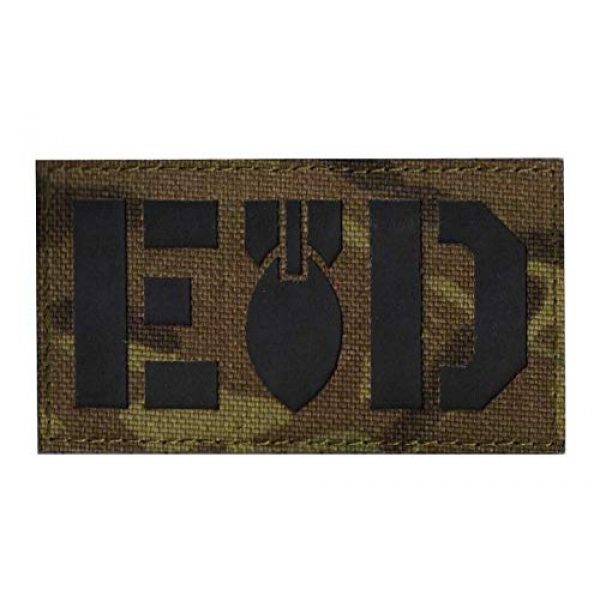 Embroidered Patch Airsoft Morale Patch 4 3pc EOD Infrared Reflective IR Special Forces 3D Tactical Patch Military Embroidered Morale Tags Badge Embroidered Patch DIY Applique Shoulder Patch Embroidery Gift Patch