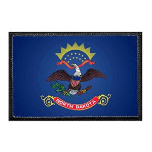 P PULLPATCH Airsoft Morale Patch 1 North Dakota State Flag - Color | Hook and Loop Attach for Hats, Jeans, Vest, Coat | 2x3 in | by Pull Patch