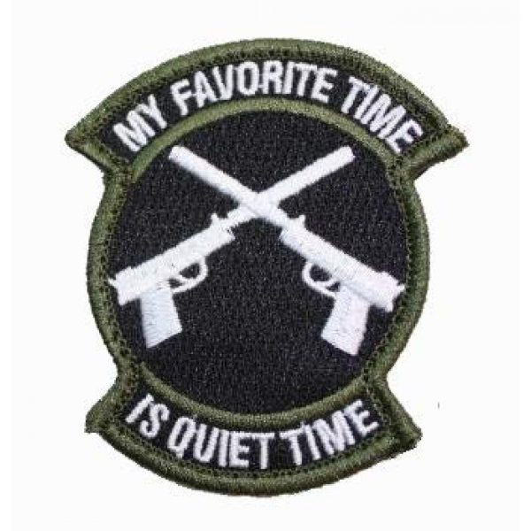 Pantel Tactical Airsoft Morale Patch 1 My Favorite Time Is Quiet Time Tactical Shooter Morale Military Patch Tab