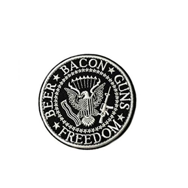 Appalachian Spirit Airsoft Morale Patch 1 Beer Bacon Guns Freedom 3" Embroidered Patch DIY Iron or Sew-on Decorative Vacation Travel Souvenir Applique Biker Emblem Badge Military Veteran Tactical Funny Humor