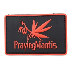 Tactical PVC Patch Airsoft Morale Patch 1 Metal Gear Solid Prayingmantis Morale Military Patch 3D PVC Rubber Tactical Rubber Hook Patch (red)