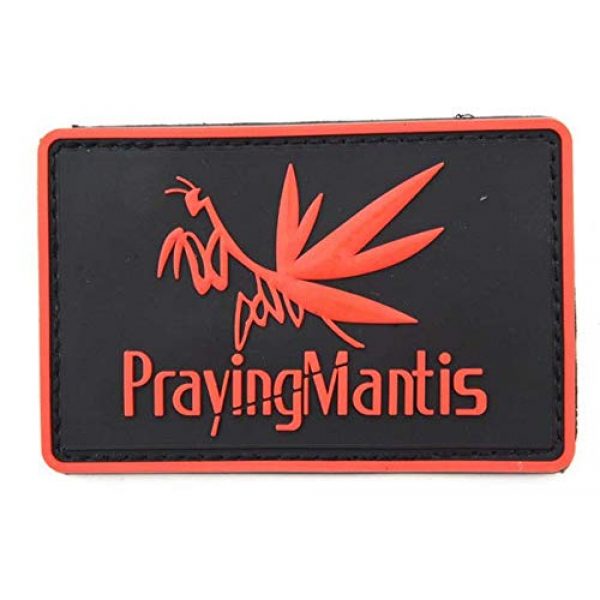 Tactical PVC Patch Airsoft Morale Patch 1 Metal Gear Solid Prayingmantis Morale Military Patch 3D PVC Rubber Tactical Rubber Hook Patch (red)