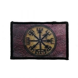 Cute-Patch Airsoft Morale Patch 1 Retro Vikings Compass Iron On Patch Norse Rune Badge Tactical Military Army Emblem