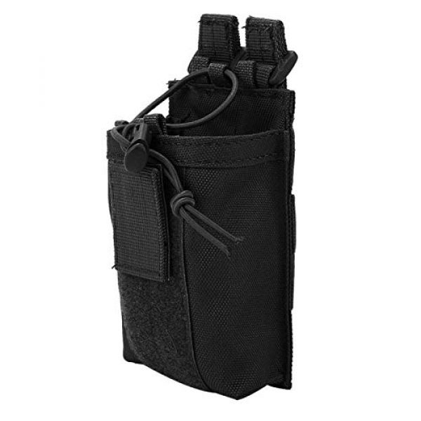 DAUERHAFT Tactical Pouch 5 DAUERHAFT Interphone Storage Bag Material Nylon Wear-Resistant Molle Bottle Bag,for Outdoor,for Tactic Belt