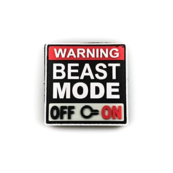 Tactical Innovations Canada Airsoft Morale Patch 1 PVC Morale Patch - Beast Mode - Glow in Dark - 2"x2"