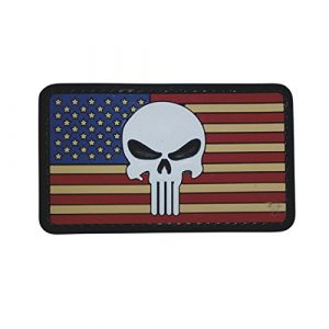 5ive Star Gear Airsoft Morale Patch 1 5ive Star Gear Vintage Flag Punisher Morale Patch, Multi-Color, One Size