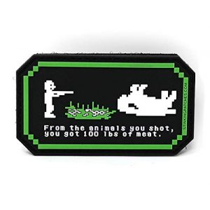 Stinking Patch Co. Airsoft Morale Patch 1 Oregon Trail Hunting Scene PVC Rubber Tactical Patch | Oregon Trail Inspired | Funny Morale Patch