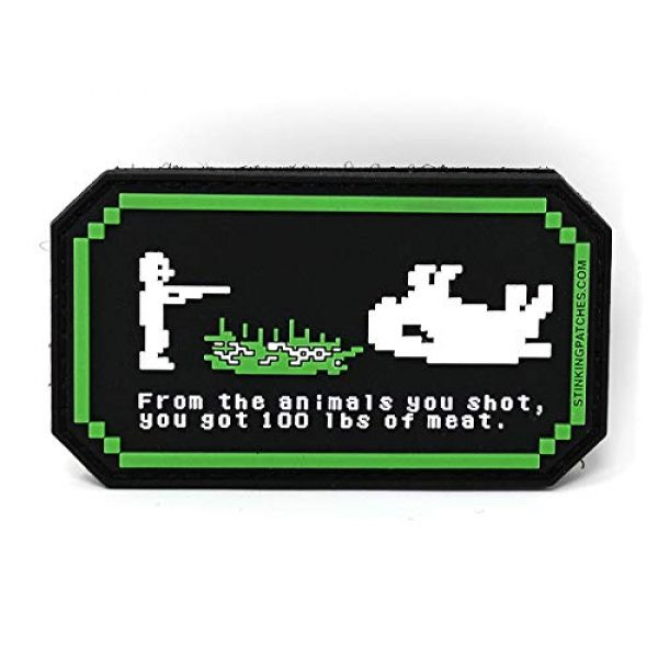 Stinking Patch Co. Airsoft Morale Patch 1 Oregon Trail Hunting Scene PVC Rubber Tactical Patch | Oregon Trail Inspired | Funny Morale Patch