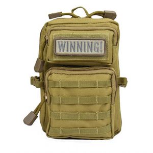 JFFCE Tactical Pouch 1 JFFCE Compact Tactical Waist Pack,Molle Pouch with Zipper,Pouch for Belt,Fanny Pack Pocket with Detachable Strap for Sports Travel Hiking Running Cycling Camping,Backpack Accessories