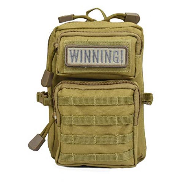 JFFCE Tactical Pouch 1 JFFCE Compact Tactical Waist Pack,Molle Pouch with Zipper,Pouch for Belt,Fanny Pack Pocket with Detachable Strap for Sports Travel Hiking Running Cycling Camping,Backpack Accessories