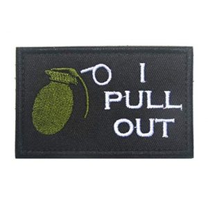 Tactical Embroidery Patch Airsoft Morale Patch 1 I Pull Out Tactical Embroidery Patch Hook & Loop Morale Patch Military Patch for Clothing Accessory Backpack Armband