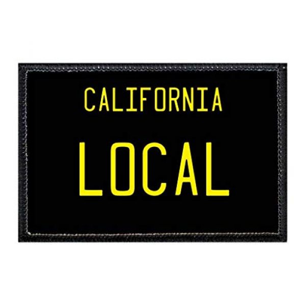 P PULLPATCH Airsoft Morale Patch 1 Local - California License Plate Morale Patch | Hook and Loop Attach for Hats, Jeans, Vest, Coat | 2x3 in | by Pull Patch