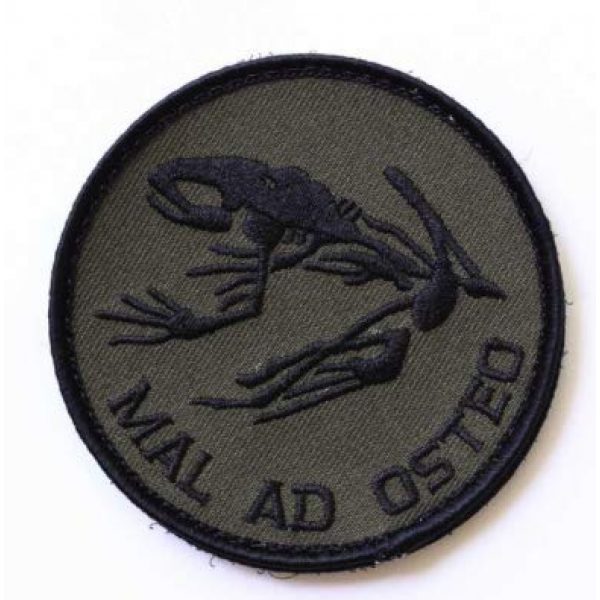 Tactical Embroidery Patch Airsoft Morale Patch 2 Frogman MAL AD Osteo Bad to The Bone Tactical Embroidery Patch Hook & Loop Morale Patch Military Patch for Clothing Accessory Backpack Armband (2pcs)