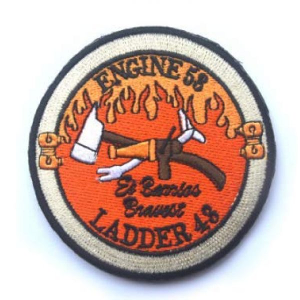 Tactical Embroidery Patch Airsoft Morale Patch 1 Navy Seal Operation Red Wing Murphy Engine 53 Ladder 43 Firefighter Tactical Embroidery Patch Hook & Loop Morale Patch Military Patch for Clothing Accessory Backpack Armband