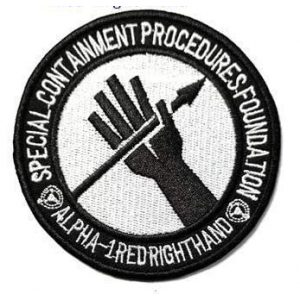 Tactical Embroidery Patch Airsoft Morale Patch 1 Alpha-1 Red Right Hand" Mobile Task Forces Special Containment Procedures Foundation SCP Tactical Embroidery Patch Hook & Loop Morale Patch Military Patch for Clothing Accessory Backpack Armband
