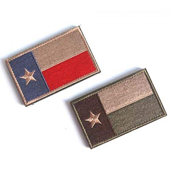 June Sports Airsoft Morale Patch 3 Texas State Flag Embroidered Patch Sew-On TX Lone Star Emblem ABG77
