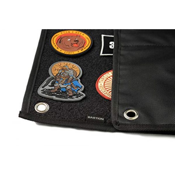 BASTION Airsoft Morale Patch 5 BASTION Morale Patches Panel, Hook & Loop Tactical Patch Panel (Large 30" x 36") | Thick Soft Loop Stick-on Panel, Ideal for Patches | Military Patches Collection Patch Display Board Organizer
